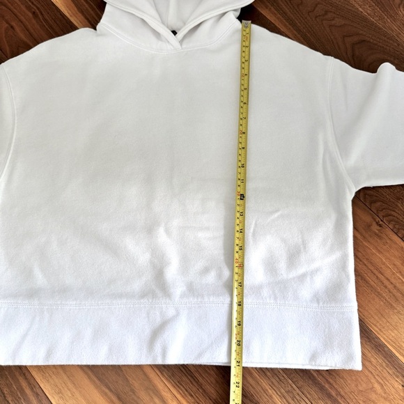 Zara Ultra Soft Cropped Hoodie S White - Picture 8 of 12